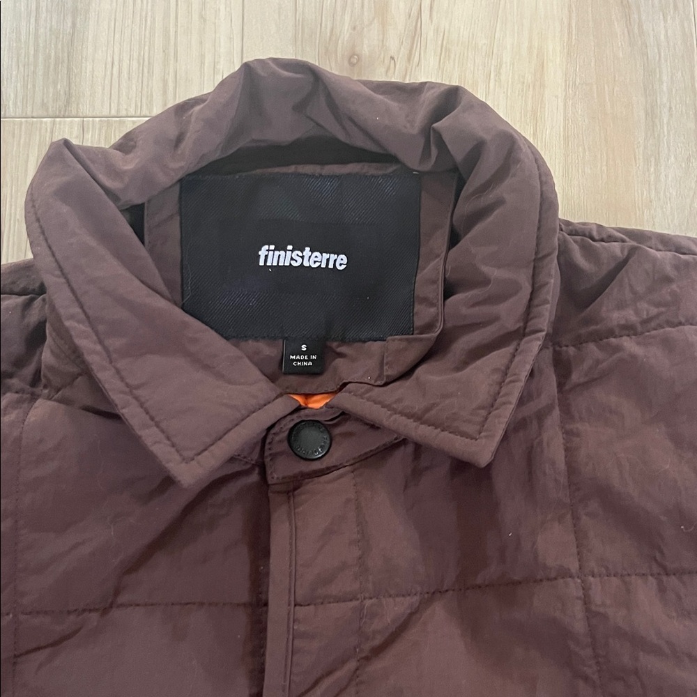 Men's Quilted Brown Shirt Jacket - Picture 2 of 5